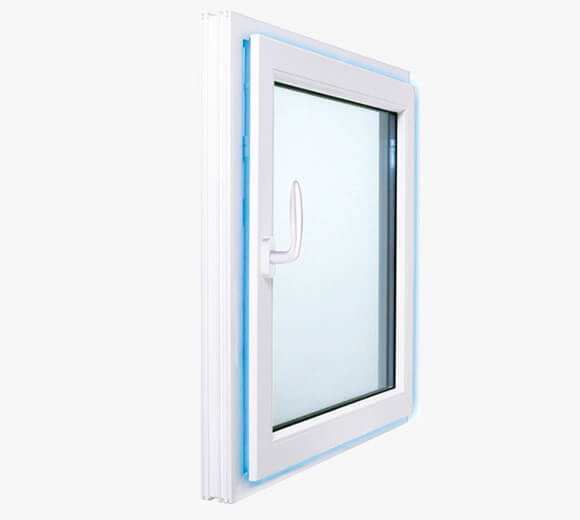 окно, с синей подсветкой по периметру (схематическое изображение места куда попадает свежий воздух)